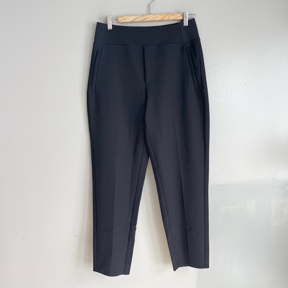 Athleta Endless High Rise Pants Womens 6 Black Tapered Ankle Travel Athleisure